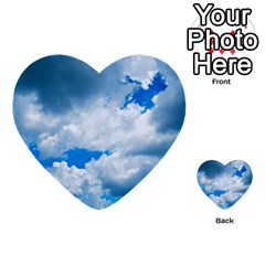 Cumulus Clouds Multi-purpose Cards (heart)  by trendistuff