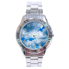 Cumulus Clouds Stainless Steel Men s Watch by trendistuff