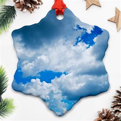 Cumulus Clouds Ornament (snowflake)  by trendistuff