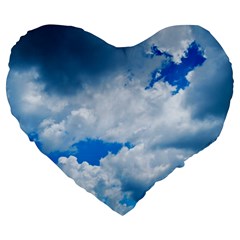 Cumulus Clouds Large 19  Premium Heart Shape Cushions