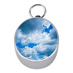 CUMULUS CLOUDS Mini Silver Compasses Front