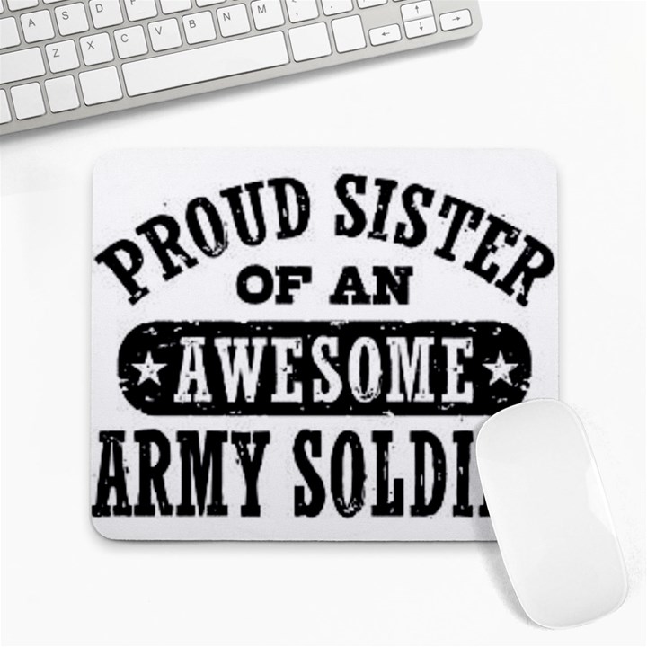 Proud Army Soldier Sister Large Mousepads