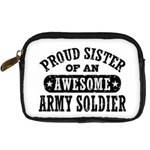 Proud Army Soldier Sister Digital Camera Leather Case Front