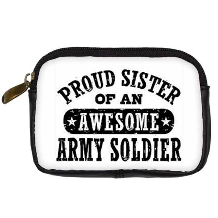 Proud Army Soldier Sister Digital Camera Leather Case