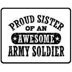 Proud Army Soldier Sister Double Sided Fleece Blanket (medium) 