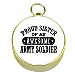 Proud Army Soldier Sister Gold Compasses