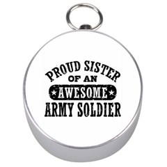 Proud Army Soldier Sister Silver Compass