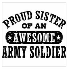 Proud Army Soldier Sister Large Satin Scarf (square)