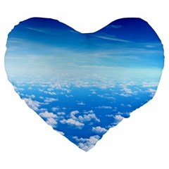 Clouds Large 19  Premium Heart Shape Cushions