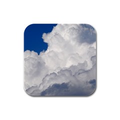 Big Fluffy Cloud Rubber Square Coaster (4 Pack)  by trendistuff