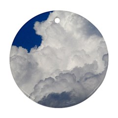 Big Fluffy Cloud Round Ornament (two Sides)  by trendistuff