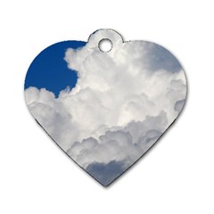 Big Fluffy Cloud Dog Tag Heart (two Sides)