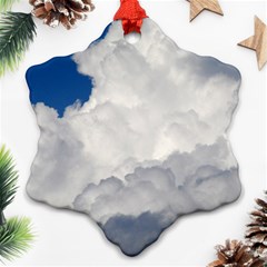 Big Fluffy Cloud Snowflake Ornament (2-side) by trendistuff