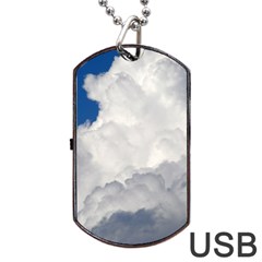 Big Fluffy Cloud Dog Tag Usb Flash (one Side) by trendistuff