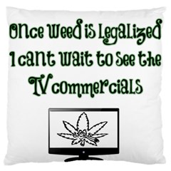 Weed Commercials Large Flano Cushion Cases (one Side)  by girlwhowaitedfanstore