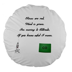 Weed In Colorado Large 18  Premium Flano Round Cushions