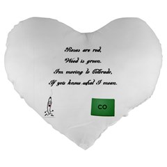 Weed In Colorado Large 19  Premium Flano Heart Shape Cushions