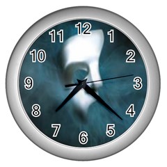 Phantom Mask Wall Clocks (silver) 