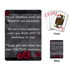 Fanfiction Obsession Playing Card by girlwhowaitedfanstore