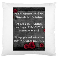 Fanfiction Obsession Large Cushion Cases (one Side)  by girlwhowaitedfanstore