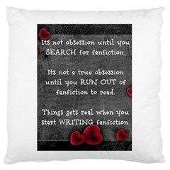 Fanfiction Obsession Large Flano Cushion Cases (two Sides) 