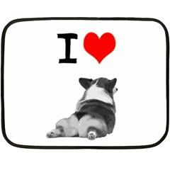 I Love Corgi Butts Mini Fleece Blanket (single Sided)