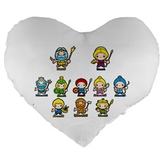 Kiddie Greek Gods Large 19  Premium Heart Shape Cushions