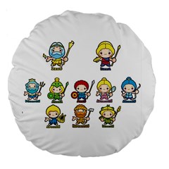 Kiddie Greek Gods Large 18  Premium Flano Round Cushions