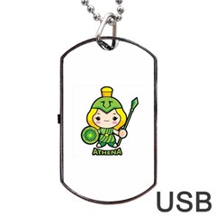 Kiddie Athena Dog Tag Usb Flash (two Sides) 