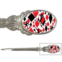 Distorted Diamonds In Black & Red Letter Opener by StuffOrSomething