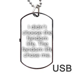 Fandom Life Dog Tag Usb Flash (two Sides) 