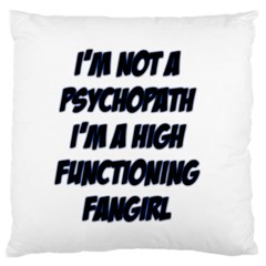 High Functioning Fangirl Large Flano Cushion Cases (one Side)  by girlwhowaitedfanstore