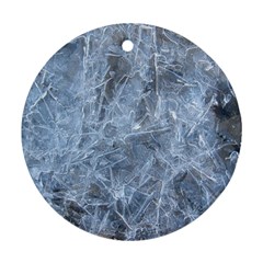 Watery Ice Sheets Ornament (round)  by trendistuff