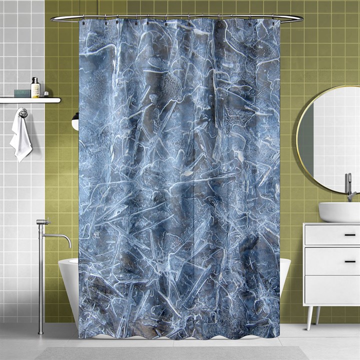 WATERY ICE SHEETS Shower Curtain 48  x 72  (Small) 