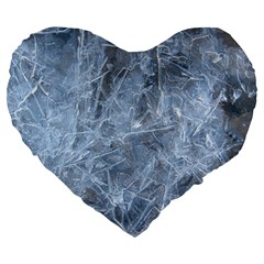 Watery Ice Sheets Large 19  Premium Heart Shape Cushions