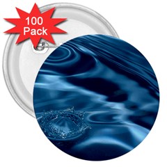 Water Ripples 1 3  Buttons (100 Pack) 