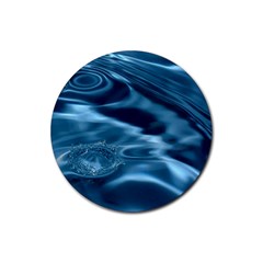 Water Ripples 1 Rubber Round Coaster (4 Pack) 