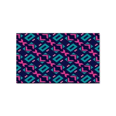 Pink And Blue Shapes Pattern Sticker (rectangular)