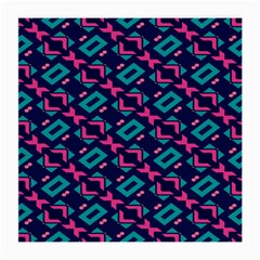 Pink And Blue Shapes Pattern Medium Glasses Cloth