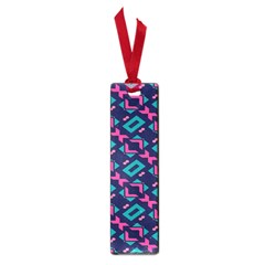 Pink And Blue Shapes Pattern Small Book Mark