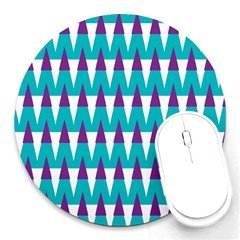 Peaks Pattern Round Mousepad by LalyLauraFLM