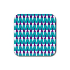 Peaks Pattern Rubber Coaster (square) by LalyLauraFLM