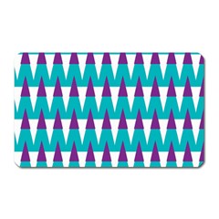 Peaks Pattern Magnet (rectangular) by LalyLauraFLM