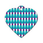 Peaks pattern Dog Tag Heart (One Side) Front