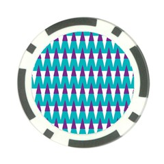 Peaks Pattern Poker Chip Card Guard by LalyLauraFLM