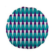 Peaks Pattern Standard 15  Premium Round Cushion  by LalyLauraFLM