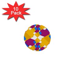 Layered Shapes 1  Mini Button (10 Pack) 