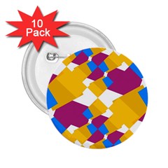 Layered Shapes 2 25  Button (10 Pack)