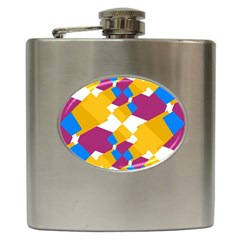 Layered Shapes Hip Flask (6 Oz) by LalyLauraFLM