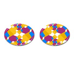 Layered Shapes Cufflinks (oval)